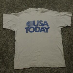 vintage shirt L Newspaper Media Promo Shirt Rare Fruit of the Loom Journalism 80